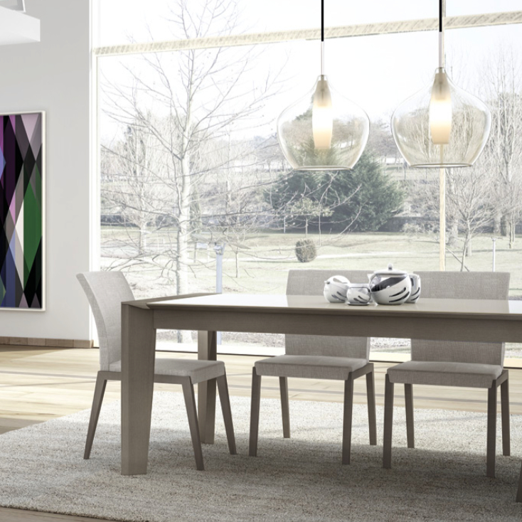 comedor minimalista en color gris