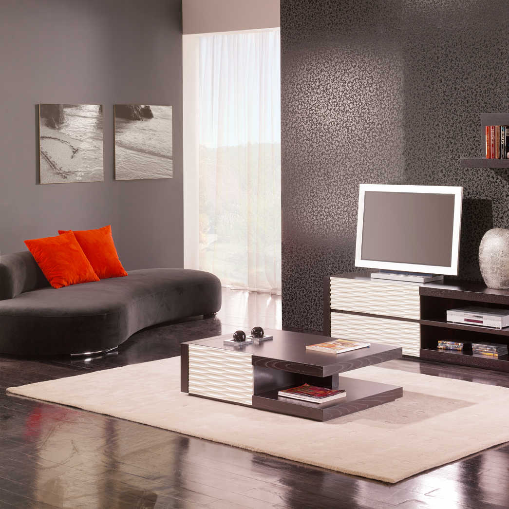 Salón moderno de madera